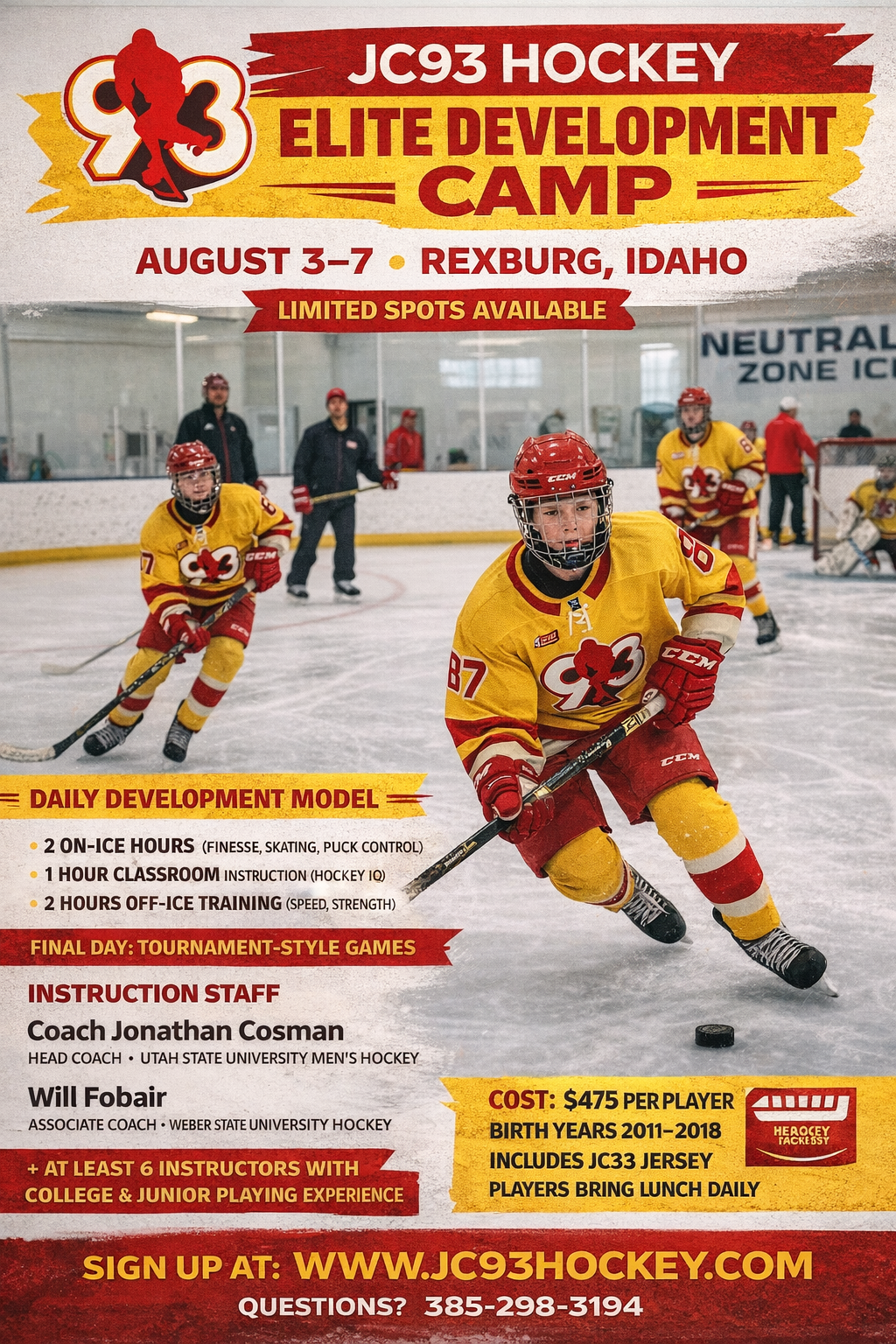 JC93 Hockey Camp Rexburg, ID